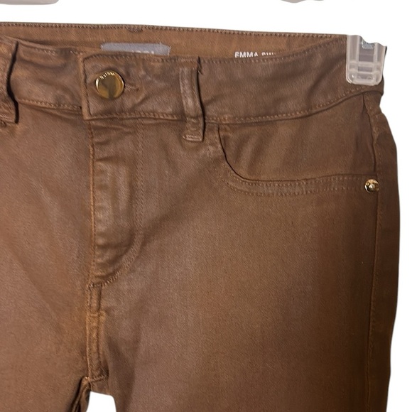 DL1961 jeans ,women’s EMMA SKINNY low rise instasculpt  coated , brown ,size 28 - Picture 11 of 13